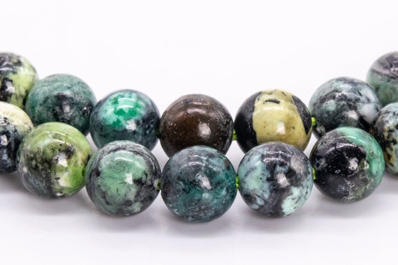 Genuine Natural Variscite Gemstone Beads 6mm Multicolor Africa Turquoises Green Round Aa Quality Loose Beads (116240)