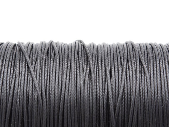 0,30 Eur/m Polyesterkordel Gewachst In Schwarz 0,8mm 10m