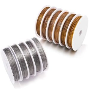 Shop Beading Wire! 1 Roll/lots 0.3/0.45/0.5/0.6mm Resistant Strong Line Stainless Steel Wire Tiger Tail Beading Wire For Jewelry Making Finding | Shop jewelry making and beading supplies, tools & findings for DIY jewelry making and crafts. #jewelrymaking #diyjewelry #jewelrycrafts #jewelrysupplies #beading #affiliate #ad