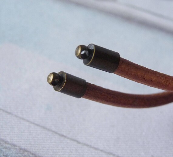 10/30x Bronze Cord End Tip Caps Fit 4mm C444
