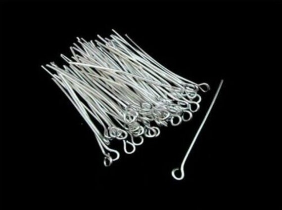 18mm Silver Plated Eye Pins Jewellery Findings Craft Jewellery