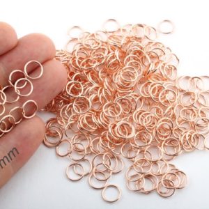 Shop Findings for Jewelry Making! 100 Pcs 8mm  Rose Gold Plated Jump Rings, Tiny Jump Ring Connectors, Rose Gold Plated Connector, Rose Gold Plated Findings-RSGLD-91 | Shop jewelry making and beading supplies, tools & findings for DIY jewelry making and crafts. #jewelrymaking #diyjewelry #jewelrycrafts #jewelrysupplies #beading #affiliate #ad