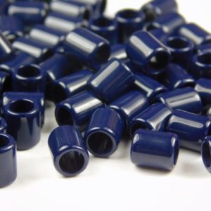Shop Beads With Large Holes! 100 Pieces – 7x6mm Opaque Acrylic Column Beads – Prussian Blue – Acrylic Beads – Large Hole – Tube Beads – Craft Supplies – Jewelry Supplies | Shop jewelry making and beading supplies, tools & findings for DIY jewelry making and crafts. #jewelrymaking #diyjewelry #jewelrycrafts #jewelrysupplies #beading #affiliate #ad