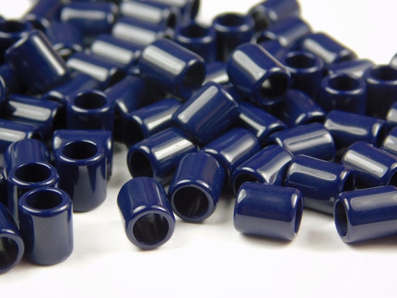 100 Pieces - 7x6mm Opaque Acrylic Column Beads - Prussian Blue - Acrylic Beads - Large Hole - Tube Beads - Craft Supplies - Jewelry Supplies 100 Pieces - 7x6mm Opaque Acrylic Column Beads - Prussian Blue - Acrylic Beads - Large Hole - Tube Beads - Craft Supplies - Jewelry Supplies