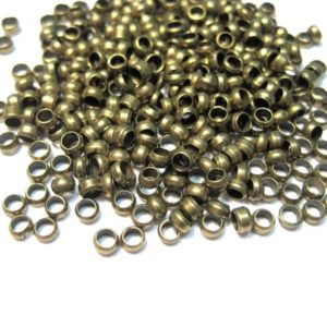 Shop Crimp Beads! 100pcs of Antique Bronze 3mm Crimps Beads(No.351) | Shop jewelry making and beading supplies, tools & findings for DIY jewelry making and crafts. #jewelrymaking #diyjewelry #jewelrycrafts #jewelrysupplies #beading #affiliate #ad
