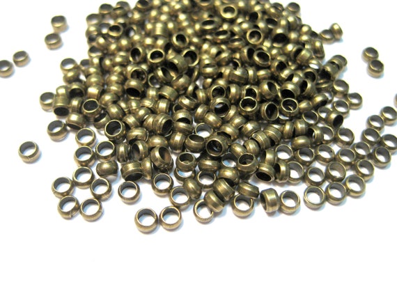 100pcs Of Antique Bronze 3mm Crimps Beads(no.bzsp555)