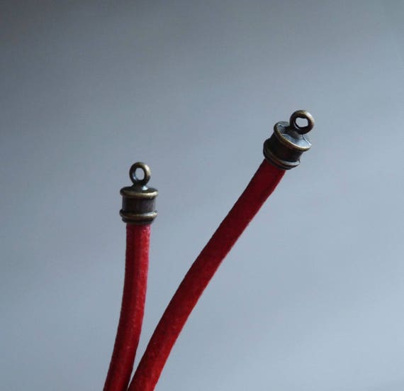 10x  Bronze Fit 3mm Glue In Cord End Caps, Cord Tip Ending, Bead Stopper, Leather End Caps