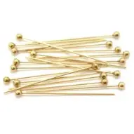 14K Gold Filled Twist Eye Pins Headpins, Gold Filled Eye Pins for