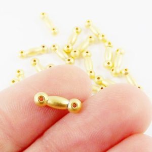 Shop Jewelry Connectors! 2 Hole Strand Separator Bead Spacer Bar Connector – Link Strand Connector 22k Matte Gold Plated – 20pcs | Shop jewelry making and beading supplies, tools & findings for DIY jewelry making and crafts. #jewelrymaking #diyjewelry #jewelrycrafts #jewelrysupplies #beading #affiliate #ad