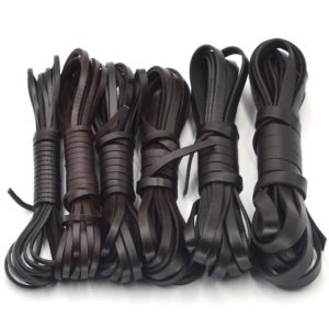 Shop Stringing Material for Jewelry Making! 2 yards Genuine Leather Cord Rope Flat Leather for Leather Crafts 3/4/5/6/8/10mm Width | Craft Supplies DIY | Shop jewelry making and beading supplies, tools & findings for DIY jewelry making and crafts. #jewelrymaking #diyjewelry #jewelrycrafts #jewelrysupplies #beading #affiliate #ad