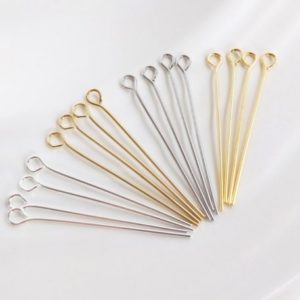 Shop Head Pins & Eye Pins! 20 Pcs / 18k Gold Plated Eye Head Pins, Shinny Silver Plated Eye Head Pins, Gold Plated Findings, Jewellery Making Findings, Diy Craft Fk052 | Shop jewelry making and beading supplies, tools & findings for DIY jewelry making and crafts. #jewelrymaking #diyjewelry #jewelrycrafts #jewelrysupplies #beading #affiliate #ad