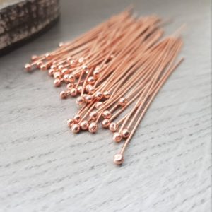 Shop Findings for Jewelry Making! 20g (0.8mm) Solid Copper Ball Head Pins | Jewellery Components | Shop jewelry making and beading supplies, tools & findings for DIY jewelry making and crafts. #jewelrymaking #diyjewelry #jewelrycrafts #jewelrysupplies #beading #affiliate #ad