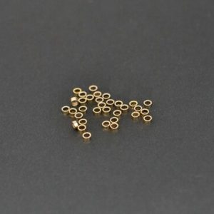 Shop Findings for Jewelry Making! 25 Gold Filled Crimp Beads 2x1mm, Made in China, GC90 | Shop jewelry making and beading supplies, tools & findings for DIY jewelry making and crafts. #jewelrymaking #diyjewelry #jewelrycrafts #jewelrysupplies #beading #affiliate #ad