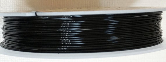 25ft spool Copper beading wire 24 gauge Black color 25ft spool Copper beading wire 24 gauge Black color