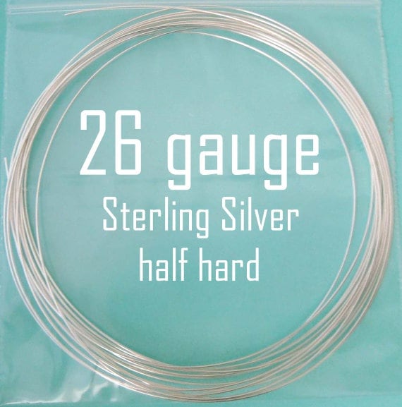 5ft 10ft 26 Gauge Sterling Silver Round Beading Wire Bright Shinny Half Hard W26hh