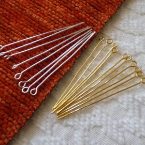 Shop Head Pins & Eye Pins! 20/50x Eye Pins 40mm Gold/Silver/Copper, Eye Head Pins, Beading Supplies | Shop jewelry making and beading supplies, tools & findings for DIY jewelry making and crafts. #jewelrymaking #diyjewelry #jewelrycrafts #jewelrysupplies #beading #affiliate #ad