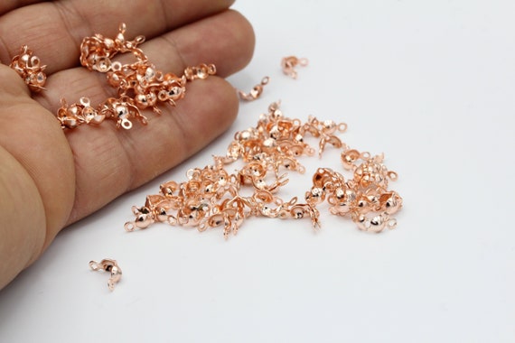 4x15mm Two Holes Rose Gold Plated Crimp Beads ,ball Chain Connectors - Rsg128