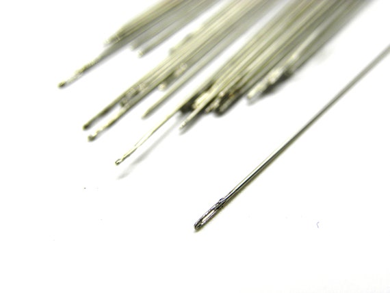 80 Mm Long Thin Steel Craft Beading Needles - 30 Pc