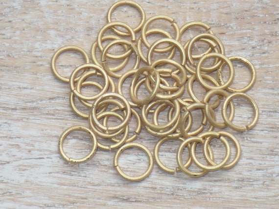 8mm Matte Gold Open Jump Rings