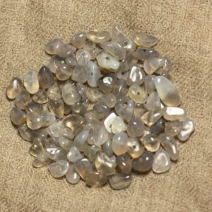 Shop Agate Chip & Nugget Beads! 30pc – Stone Pearls – Grey Agate Rocailles Chips 5-10mm – 4558550019684 | Natural genuine chip Agate beads for beading and jewelry making.  #jewelry #beads #beadedjewelry #diyjewelry #jewelrymaking #beadstore #beading #affiliate #ad