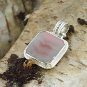 Shop Agate Pendants! Agate & Blue John Double-Sided Silver Pendant – Handmade in Sheffield | Natural genuine Agate pendants. Buy crystal jewelry, handmade handcrafted artisan jewelry for women.  Unique handmade gift ideas. #jewelry #beadedpendants #beadedjewelry #gift #shopping #handmadejewelry #fashion #style #product #pendants #affiliate #ad
