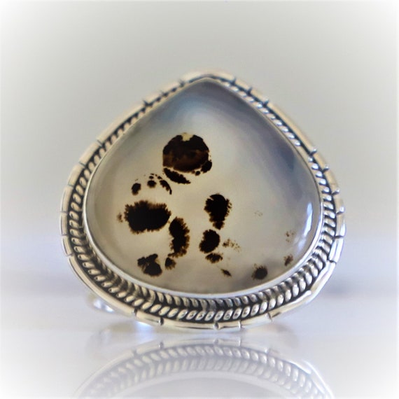 Montana Agate Ring,handmade Jewelry,925sterling Silver Ring, Natural Gemstone Ring, Christmas Gift,boho Ring,dainty Trendy Navajo Gypsy Ring