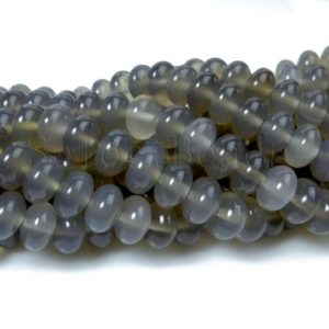 Shop Agate Beads! gray agate smooth rondelle beads – agate stones for jewelry making – natural beads gemstones – natural gemstone beads wholesale  -15inch | Natural genuine beads Agate beads for beading and jewelry making.  #jewelry #beads #beadedjewelry #diyjewelry #jewelrymaking #beadstore #beading #affiliate #ad