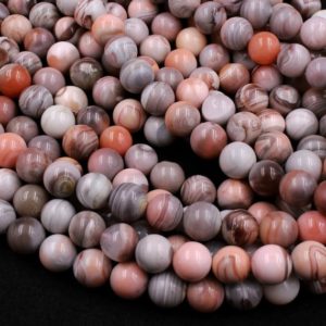Rare Pink Botswana Agate Beads 6mm 8mm 10mm 12mm 14mm Round Beads Natural Banded Pink Agate Statement Jewelry Beads 15.5" Strand | Natural genuine round Agate beads for beading and jewelry making.  #jewelry #beads #beadedjewelry #diyjewelry #jewelrymaking #beadstore #beading #affiliate #ad