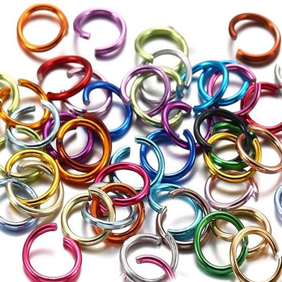 Aluminum Soft Open Loop Open Jump Rings, Chainmail Mixed Color, 4 6 8 Mm For Diy Jewelry Making Findings Connector Supplies, 300pcs