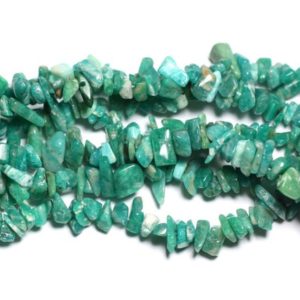 Shop Amazonite Chip & Nugget Beads! Fil 89cm 260pc env – Perles de Pierre – Amazonite Russie Rocailles Chips 5-10mm | Natural genuine chip Amazonite beads for beading and jewelry making.  #jewelry #beads #beadedjewelry #diyjewelry #jewelrymaking #beadstore #beading #affiliate #ad