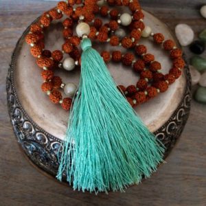 Rudraksha necklace for women,japa mala beads 108,prayer beads 108 mala necklace,amazonite mala necklace men,108 mala men, yoga lover gift | Natural genuine Gemstone necklaces. Buy crystal jewelry, handmade handcrafted artisan jewelry for women.  Unique handmade gift ideas. #jewelry #beadednecklaces #beadedjewelry #gift #shopping #handmadejewelry #fashion #style #product #necklaces #affiliate #ad