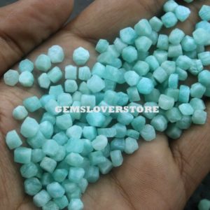 Shop Raw & Rough Amazonite Stones! 50 Pieces Green Amazonite 4-6 MM Raw, Untreated Rough Natural Amazonite Gemstone Rough Rough from Madagascar Raw Natural Crystals Rough | Natural genuine stones & crystals in various shapes & sizes. Buy raw cut, tumbled, or polished gemstones for making jewelry or crystal healing energy vibration raising reiki stones. #crystals #gemstones #crystalhealing #crystalsandgemstones #energyhealing #affiliate #ad