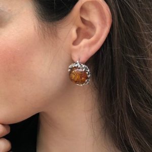 Shop Amber Jewelry! Large Amber Earrings, Natural Amber, Genuine Amber, Taurus Birthstone, Big Amber Earrings, Vintage Earrings, Big Silver Earrings, Amber | Natural genuine Amber jewelry. Buy crystal jewelry, handmade handcrafted artisan jewelry for women.  Unique handmade gift ideas. #jewelry #beadedjewelry #beadedjewelry #gift #shopping #handmadejewelry #fashion #style #product #jewelry #affiliate #ad