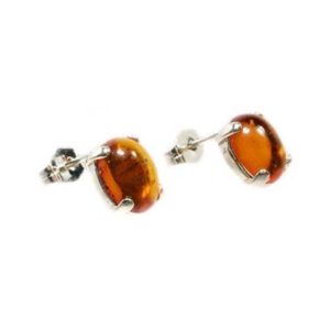 Shop Amber Earrings! Russian Amber Earrings Cognac Amber Studs Magic Amulet Antique Baltic Amber Cabochon Stone Age Supernatural Powers 19th Century Gem #27334 | Natural genuine Amber earrings. Buy crystal jewelry, handmade handcrafted artisan jewelry for women.  Unique handmade gift ideas. #jewelry #beadedearrings #beadedjewelry #gift #shopping #handmadejewelry #fashion #style #product #earrings #affiliate #ad