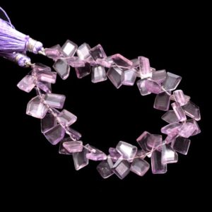 Natural AAA+ Pink Amethyst Faceted Side Drill Nugget Beads | Amethyst Semi Precious Gemstone Step Cut Fancy Tumbled Beads | 8inch Strand | Natural genuine chip Array beads for beading and jewelry making.  #jewelry #beads #beadedjewelry #diyjewelry #jewelrymaking #beadstore #beading #affiliate #ad