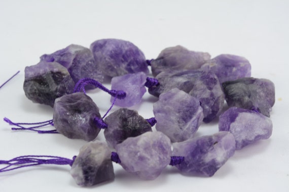 Raw Amethyst,  Rough Amethyst Nugget, Raw Gemstone, Purple Matte Nugget Bead, Chunky Bead, Natural Gemstone Bead, Violet Uncut Stone Bead