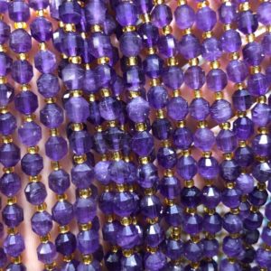 Shop Amethyst Faceted Beads! Amethyst Faceted Beads, Natural Gemstone Beads, Crystal Tube Stone Beads 6mm 15'' | Natural genuine faceted Amethyst beads for beading and jewelry making.  #jewelry #beads #beadedjewelry #diyjewelry #jewelrymaking #beadstore #beading #affiliate #ad