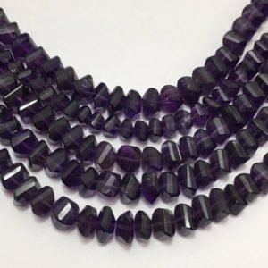 Shop Amethyst Faceted Beads! Natural Amethyst Faceted Twisted Rondelle Shape Baeds,Amethyst Gemstone  Beads ,Amethyst Rondelle Beads,Amethyst Faceted Beads For Jewelry | Natural genuine faceted Amethyst beads for beading and jewelry making.  #jewelry #beads #beadedjewelry #diyjewelry #jewelrymaking #beadstore #beading #affiliate #ad
