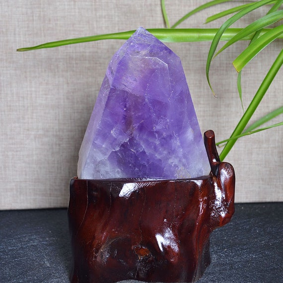 Best Large Clear Natural Amethyst Point/natural Amethyst Tower/purple Crystal Ornaments/amethyst Decoration-110*73*36 Mm-485g