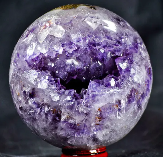 Amethyst Geode Sphere 4.2" Diameter Weighs 3.20 Pounds