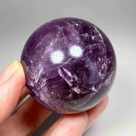 Amethyst Sphere 48mm - Natural Crystal Ball - Polished Stone - Healing Crystal - Meditation Stone - Display/decor - From Brazil - 153g