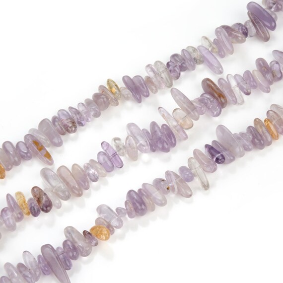 1 Strand/15" Natural Purple Yellow Ametrine Healing Gemstone 7-23mm Teardrop Pendant Drop Bead Spike Stick Gems For Necklace Jewelry Making