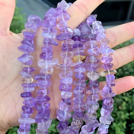 1 Strand/15" Natural Ametrine Yellow Purple Crystal Healing Gemstone 7-12mm Free Form Flat Coin Rondelle Stone Bead For Jewelry Making