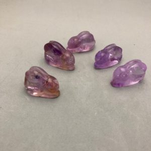 Shop Ametrine Stones & Crystals! One Small Amethyst/Ametrine Rabbit Figurine (1 1/8") for Animal Spirit Guide, Familiar for Altars, Chinese Zodiac, Fertility, Abundance | Natural genuine stones & crystals in various shapes & sizes. Buy raw cut, tumbled, or polished gemstones for making jewelry or crystal healing energy vibration raising reiki stones. #crystals #gemstones #crystalhealing #crystalsandgemstones #energyhealing #affiliate #ad