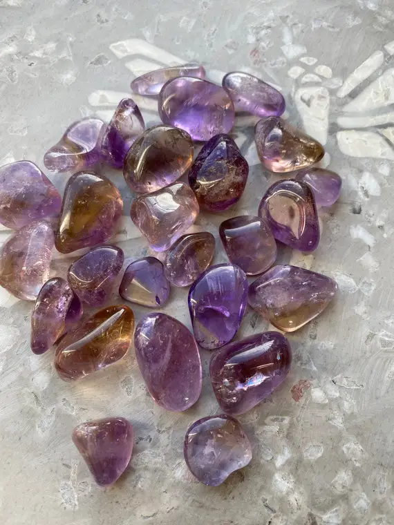 Ametrine Tumbled Stone, Ametrine, Purple, Crystal Healing, Meditation, Tumbled Stone, Quartz, Gemstone