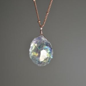 Shop Angel Aura Quartz Jewelry! Angel Aura Quartz Necklace in Sterling Silver, 14k Gold // Raw Crystal Necklace // Healing Gemstone // Quartz Necklace // Chakra Jewelry | Natural genuine Angel Aura Quartz jewelry. Buy crystal jewelry, handmade handcrafted artisan jewelry for women.  Unique handmade gift ideas. #jewelry #beadedjewelry #beadedjewelry #gift #shopping #handmadejewelry #fashion #style #product #jewelry #affiliate #ad