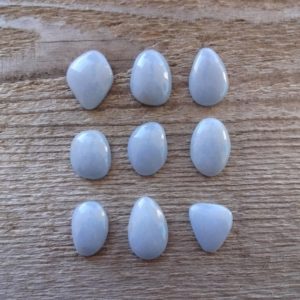 Shop Angelite Cabochons! Blue Angelite cabochon | Natural genuine stones & crystals in various shapes & sizes. Buy raw cut, tumbled, or polished gemstones for making jewelry or crystal healing energy vibration raising reiki stones. #crystals #gemstones #crystalhealing #crystalsandgemstones #energyhealing #affiliate #ad