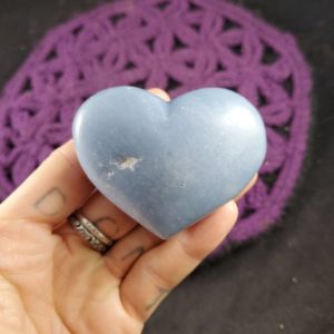 Shop Angelite Shapes! Large Angelite Heart Crystal Polished Stones Crystals Natural Blue Anhydrite Unique Peru carving carved shaped | Natural genuine stones & crystals in various shapes & sizes. Buy raw cut, tumbled, or polished gemstones for making jewelry or crystal healing energy vibration raising reiki stones. #crystals #gemstones #crystalhealing #crystalsandgemstones #energyhealing #affiliate #ad