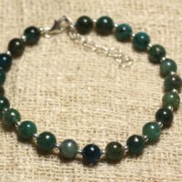 Bracelet 925 Sterling Silver And Gemstone Apatite 6mm Beads | Natural genuine Gemstone jewelry. Buy crystal jewelry, handmade handcrafted artisan jewelry for women.  Unique handmade gift ideas. #jewelry #beadedjewelry #beadedjewelry #gift #shopping #handmadejewelry #fashion #style #product #jewelry #affiliate #ad