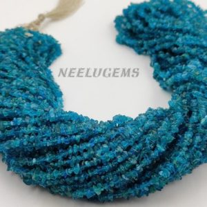 Shop Apatite Chip & Nugget Beads! Natural Neon Apatite Uncut Chips Gemstone Beads Strand, 34 Inches Neon Apatite Raw Uncut Chips For Handcrafted Jewelry Making Beads | Natural genuine chip Apatite beads for beading and jewelry making.  #jewelry #beads #beadedjewelry #diyjewelry #jewelrymaking #beadstore #beading #affiliate #ad